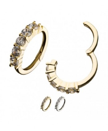 14Kt Gold Prong Set 5-Clear...