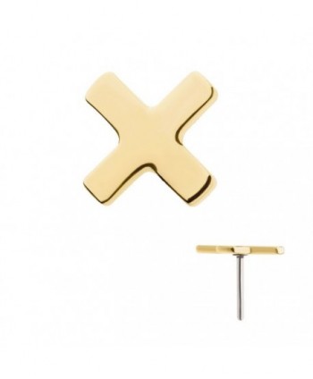 14Kt Gold Threadless with...