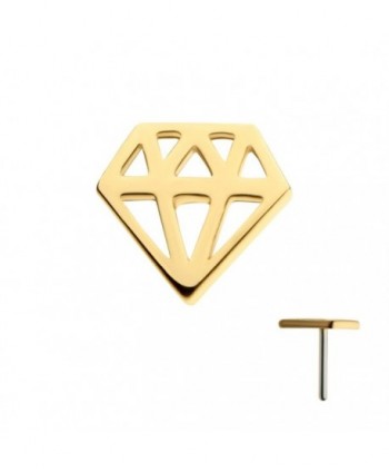 14Kt Gold Threadless with...