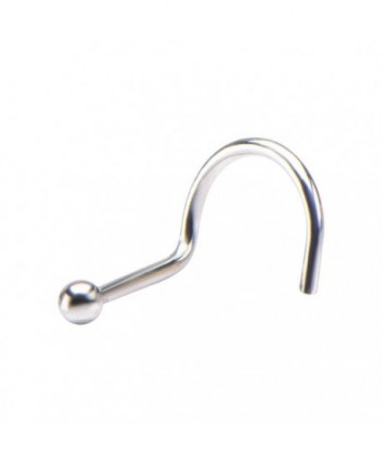 14kt White Gold Nose Screw...