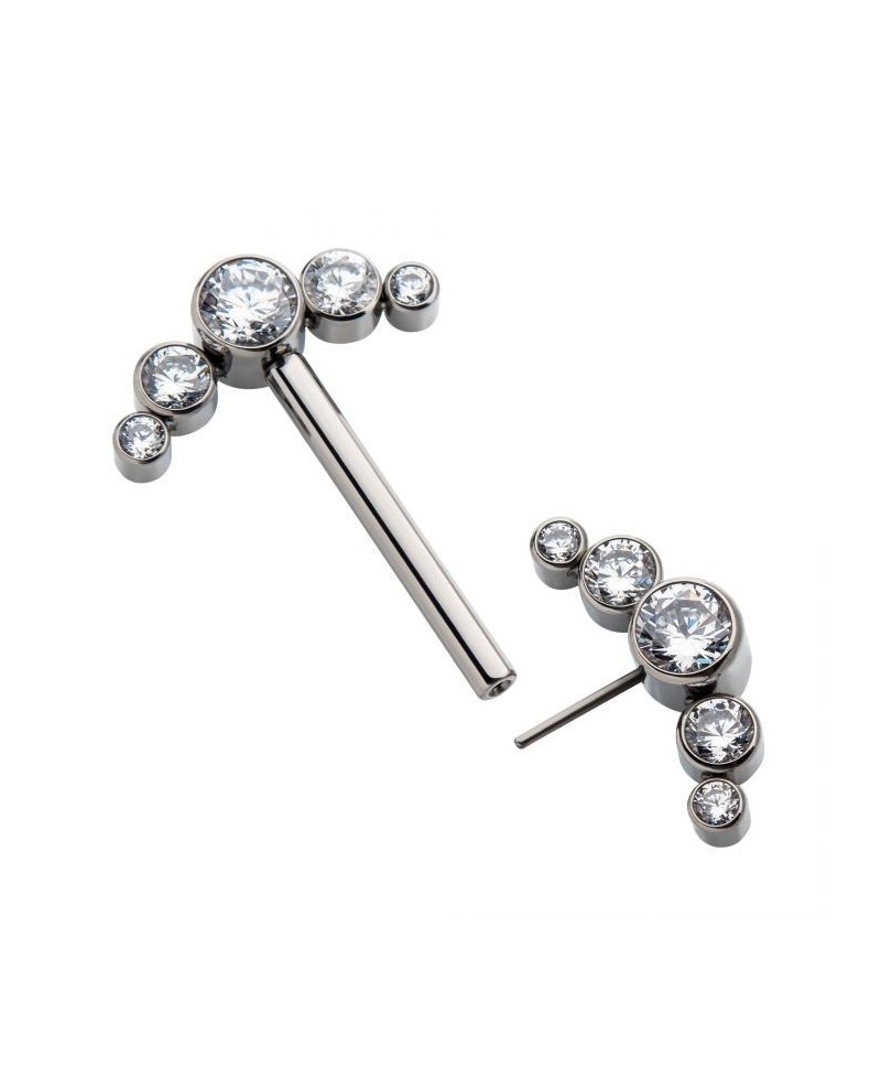 Nipple Rings Sugical Steel Cubic Zirconia Water Drop OPAL Nipple Piercings  Barbell Body Jewelery for Women Man Nipple Piercing