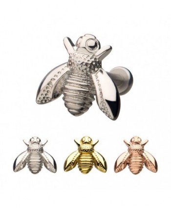 Surgical Steel Bee Top with...