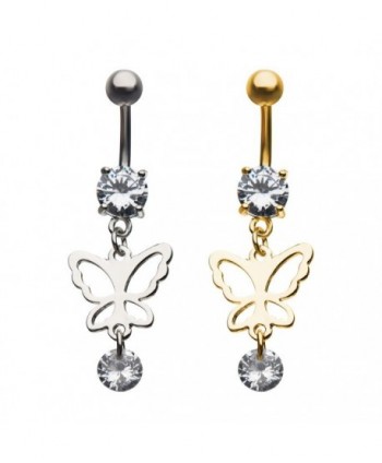 Dangle Navel with Butterfly...