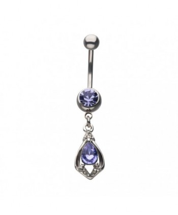 Purple and Clear Gem Dangle...