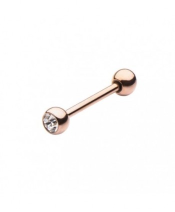 Rose Gold Plated Barbell...