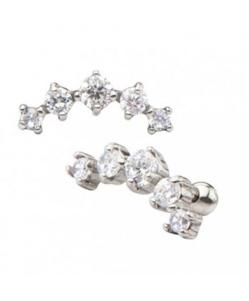 Prong Set CZ's with curved...