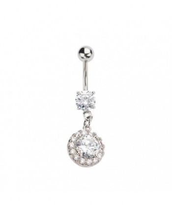 14g 38 Navel with Clear CZ...