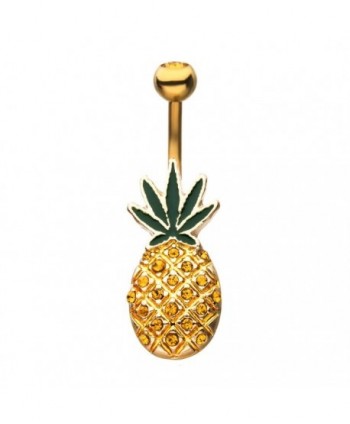 Gold Plated Pineapple Navel