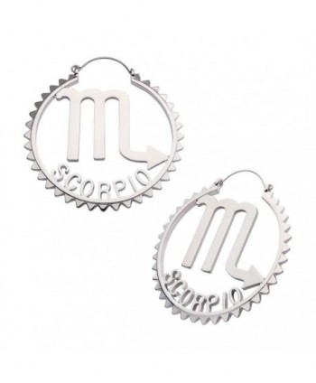 Scorpio Zodiac Sign Plug Hoops