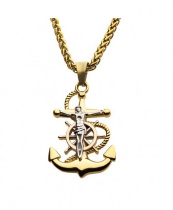 18K Gold Plated Anchor with...
