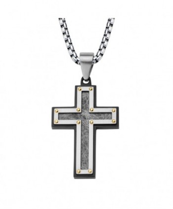 Textured Black Plated Cross...
