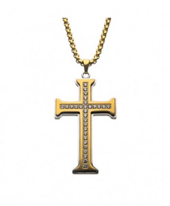 Clear CZ Gold Plated Cross...