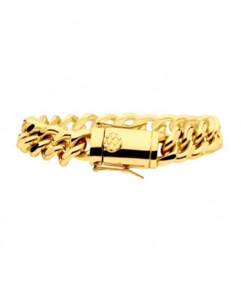 12mm 18K Gold Plated Miami...