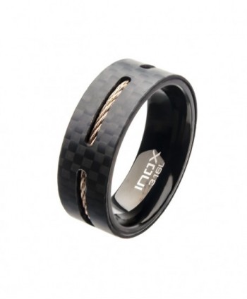 Solid Carbon Cable Inlay Ring