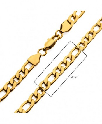 4mm 18K Gold Plated Figaro...