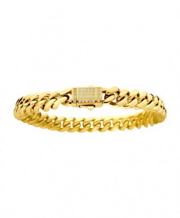 8mm 18K Gold Plated Miami...