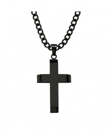 Black Plated Cross Pendant