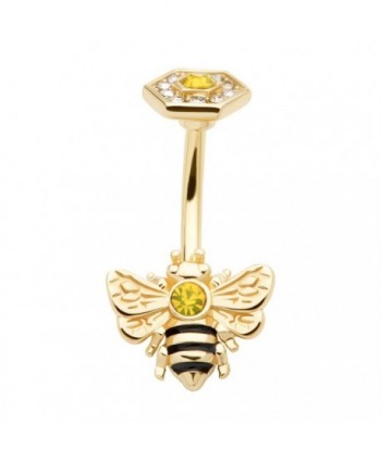Gold PVD Steel Bee with...