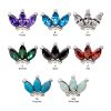bsi1097_a Surgical Steel Triple Marquise Cluster Top with Flat Back Cartilage Barbell