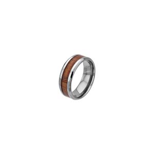 Wood Inlayed Titanium Ring