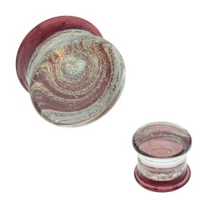 pgls323a Purple Galaxy Double Flare Glass Plug