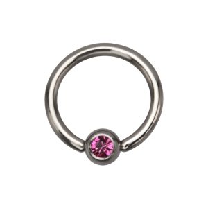 rs615 16g 5/16" Surgical Steel with 3 CZ Gem Captive Bead Rings
