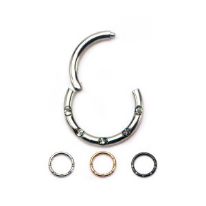 sgrh61c Hinged Segment Rings with 5 Crystal Gem
