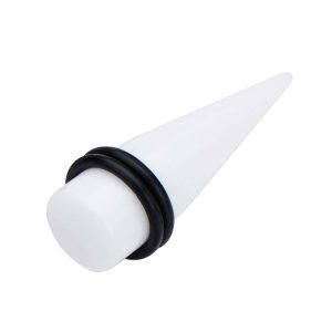 tauwh Acrylic Solid White Tapers