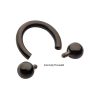 Black PVD Titanium Internally Threaded Circular Barbells