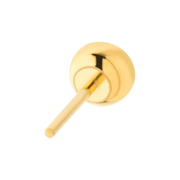 24KT Gold PVD Titanium Threadless Bezel Set Swarovski Crystal Front Facing Top