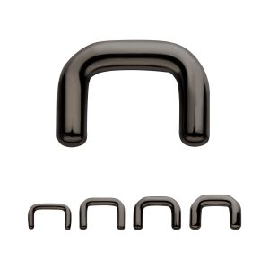 tipvdkseptu Black PVD Titanium Mini Staple Septum Retainer