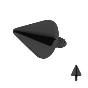 titdspk44k-16 Black PVD Titanium Internally Threaded Spike Top