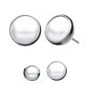 titlsblprl Titanium Threadless Bezel Set White Pearl Front Facing Top