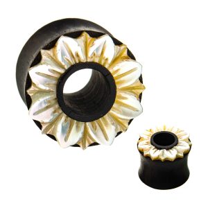 wpl802 Black Iron Wood with Mother Of Pearl Shell Plugs