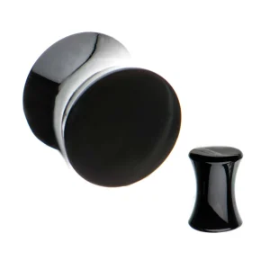 pussk Black UV Solid Acrylic Saddle Plugs