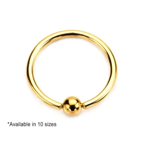 rgp Gold PVD Captive Bead Rings