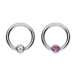 rs425 14g 316L Surgical Gem Basics Captive Bead Rings
