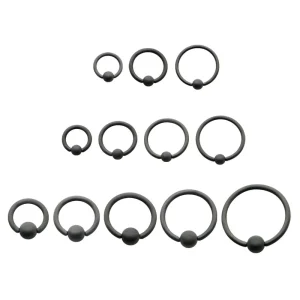 rtm Matte Black Plated Finish Captive Bead Rings