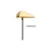 tip24ktlsdmd_b 24KT Gold PVD Titanium Threadless 3D Diamond Shape Top