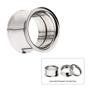 tipdfs10 Titanium Internally Threaded Double Flare Basic Tunnel | Sold by piece