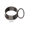 tipsf10k_b Black PVD Titanium Single Flare Basic Tunnel | Sold by piece