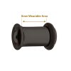 tipsf10k_info Black PVD Titanium Single Flare Basic Tunnel | Sold by piece