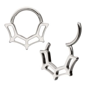 Titanium Spiderweb Front Facing Hinged Segment Clicker