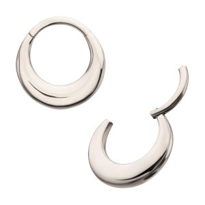 tisgrhck1361 Titanium Sleek Dome Septum Front Facing Hinged Segment Clicker