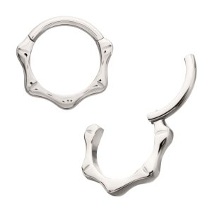 tisgrhp096 Titanium Bone Shaped Front Facing Hinged Segment Clicker
