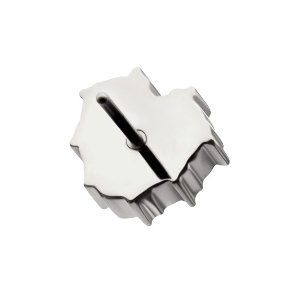 titls60_d Titanium Threadless Prong Set Gem Heartbreaker Edge Top