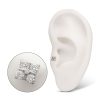 titls892c_ps Titanium Threadless Square Shape Top with Prong Set 5-Gem Cluster