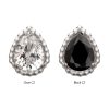 titlsbd02_a Titanium Threadless Beaded Edge Prong Set Teardrop CZ Gem Top