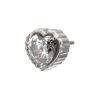 titlsbd04_b Titanium Threadless Beaded Edge Prong Set Heart CZ Gem Top