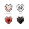 titlsbsh_a Titanium Threadless Prong Set Heart Shaped Gem Top